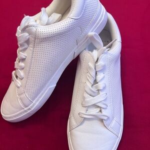 a new day White Perforated Low-Top Sneakers